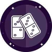 Domino Solid badges Icon vector