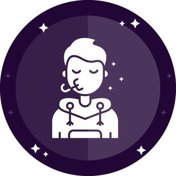 Congratulation Solid badges Icon vector
