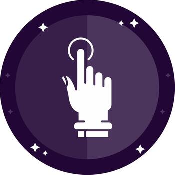 Tap Solid badges Icon vector