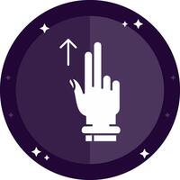 Two Fingers Up Solid badges Icon vector