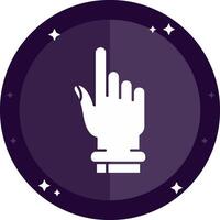 Hand click Solid badges Icon vector