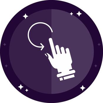 Rotate Solid badges Icon vector