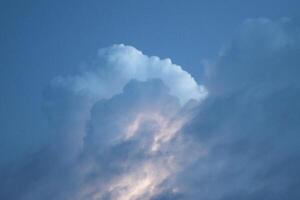 Lightnings in storm clouds photo