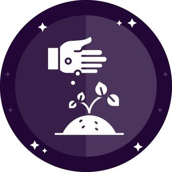 Seeding Solid badges Icon vector