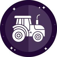 tractor sólido insignias icono vector