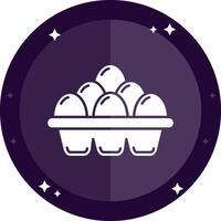 Eggs Solid badges Icon vector