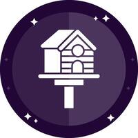 Bird house Solid badges Icon vector