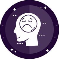 Sadness Solid badges Icon vector