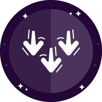 Decrease Solid badges Icon vector