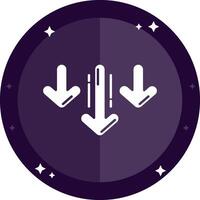 Decrease Solid badges Icon vector