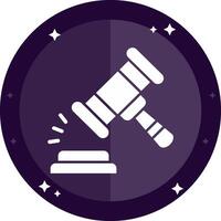 Gavel Solid badges Icon vector