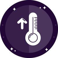 alto temperatura sólido insignias icono vector