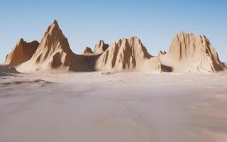 Landscape with mountains landform, 3d rendering. photo