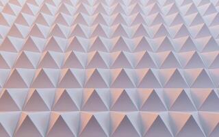 triángulo forma absorbente de sonido algodón fondo, 3d representación. foto