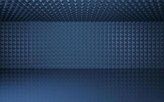 Dark room with triangle sound-absorbing cotton, 3d rendering. photo