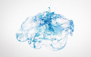 Abstract flowing wave particles background, 3d rendering. photo