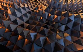 Abstract triangle shape geometry background, 3d rendering. photo