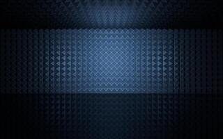 Dark room with triangle sound-absorbing cotton, 3d rendering. photo