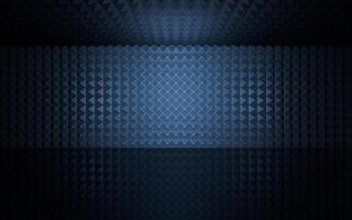 Dark room with triangle sound-absorbing cotton, 3d rendering. photo