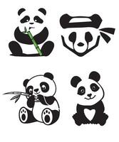 Panda silhouette vector tshirt design