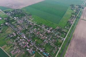 Top view of the town village Elitnyy photo