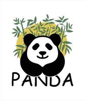 panda logo vector camiseta diseño