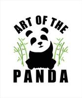 Art of the panda tshirt vector