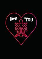Stylish happy valentines day typography template for t shirt vector graphics element