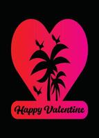 elegante contento san valentin día tipografía modelo para t camisa vector gráficos elemento