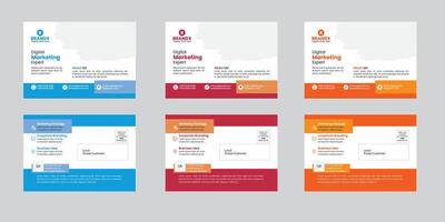 Corporate Post Card Design vector