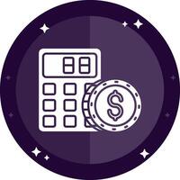 Calculator Solid badges Icon vector