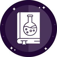 química libro sólido insignias icono vector