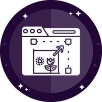 Resize Solid badges Icon vector