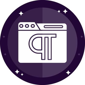 párrafo sólido insignias icono vector