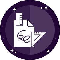 Drafts Solid badges Icon vector