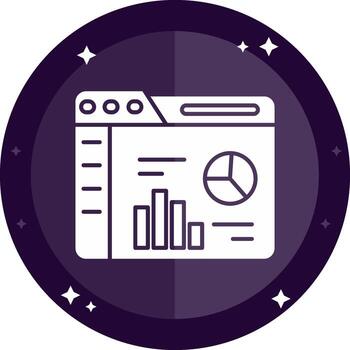 Analytics Solid badges Icon vector
