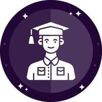 Student Solid badges Icon vector