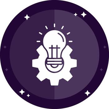 Idea Solid badges Icon vector