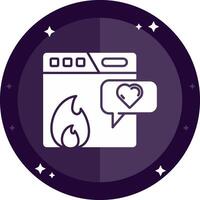 Trending Solid badges Icon vector