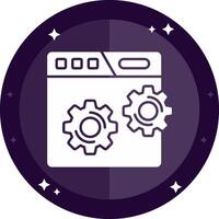 Web setting Solid badges Icon vector