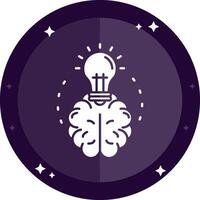 Brainstroming Solid badges Icon vector