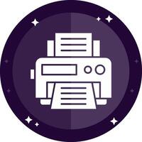 Printer Solid badges Icon vector