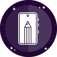 Smartphone Solid badges Icon vector