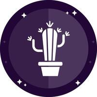 Cactus Solid badges Icon vector