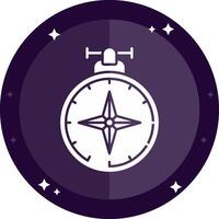 Compass Solid badges Icon vector