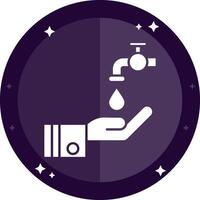 Wudu Solid badges Icon vector