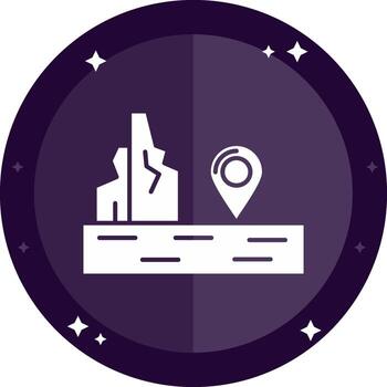 Location Solid badges Icon vector