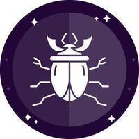 Beetle Solid badges Icon vector