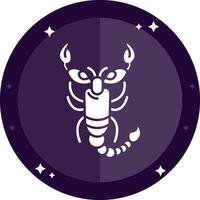 Scorpion Solid badges Icon vector