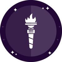 Torch Solid badges Icon vector